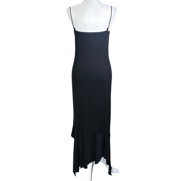 Y2K Whimsygoth Midi Dress Sm Spaghetti Straps Slinky Asymmetrical Witchy - Picture 4 of 10